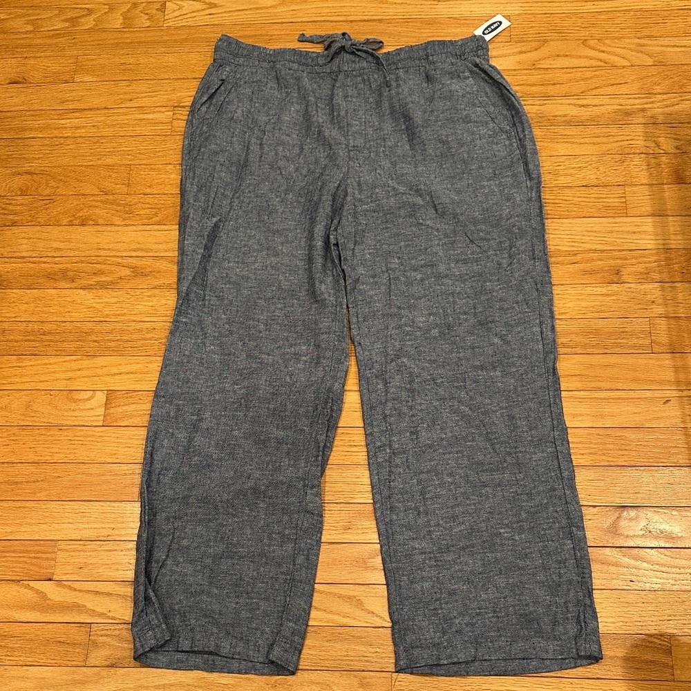 Women’s blue linen Casual Pants